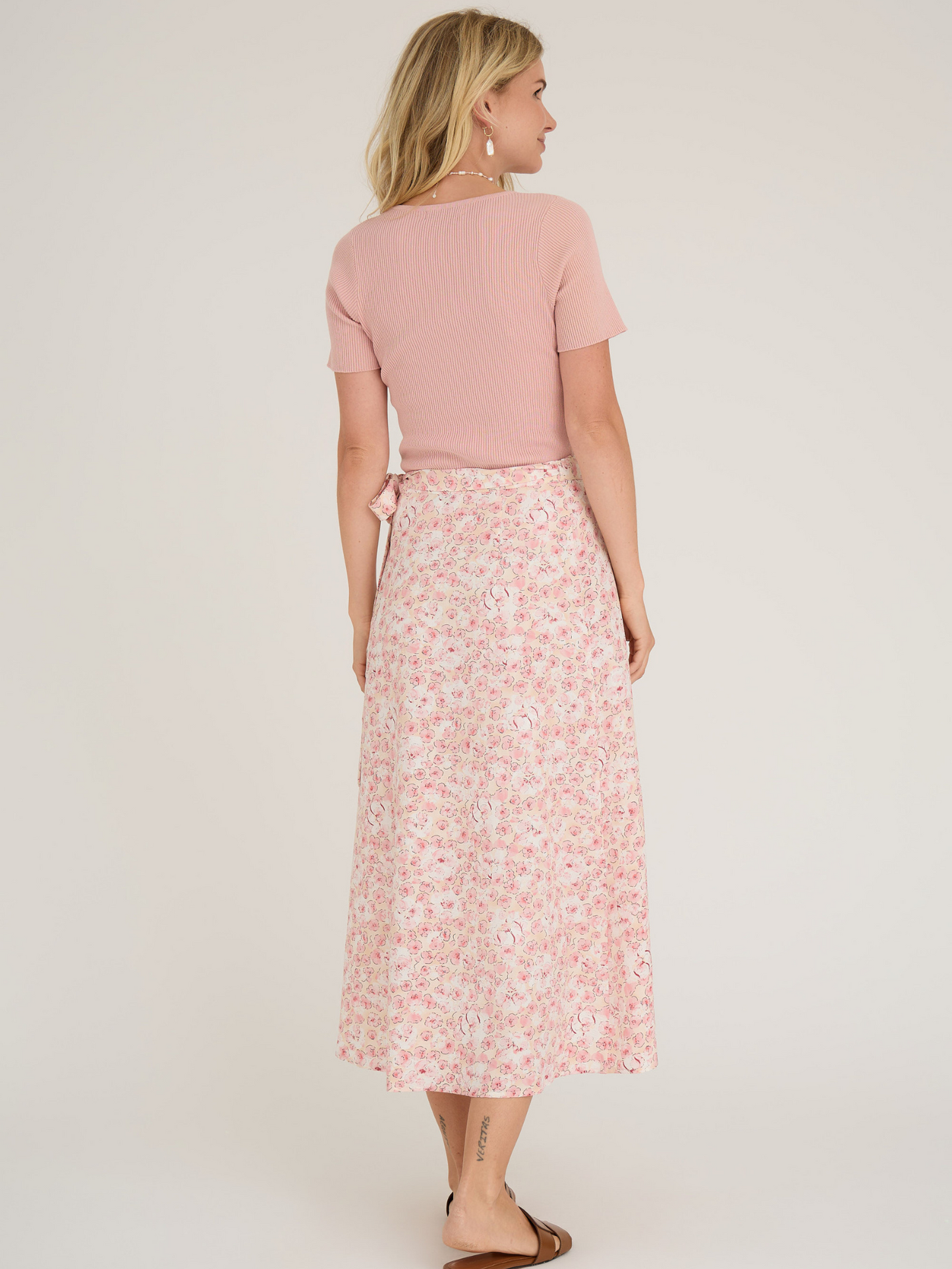 Peony wrap skirt