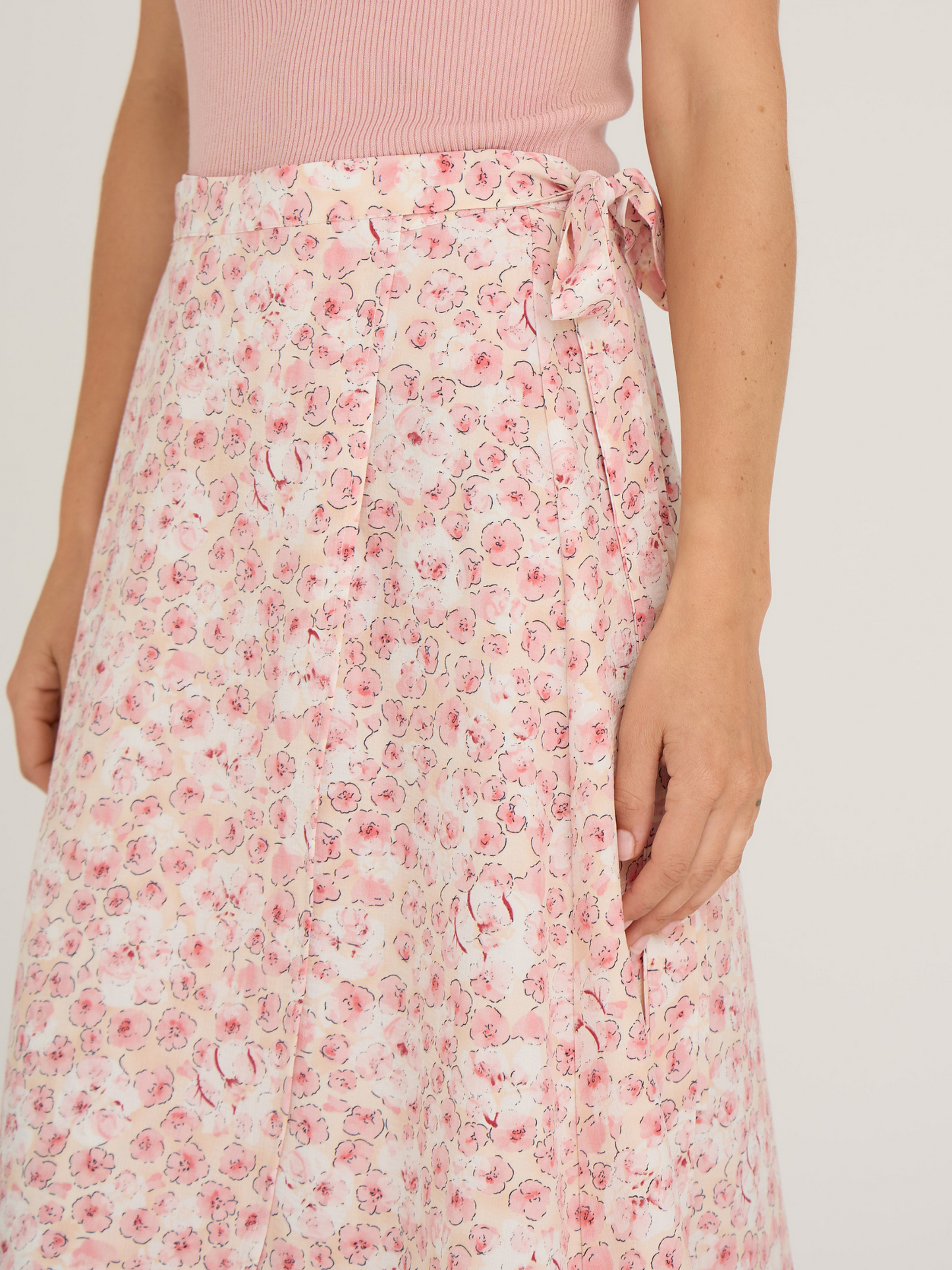 Peony wrap skirt