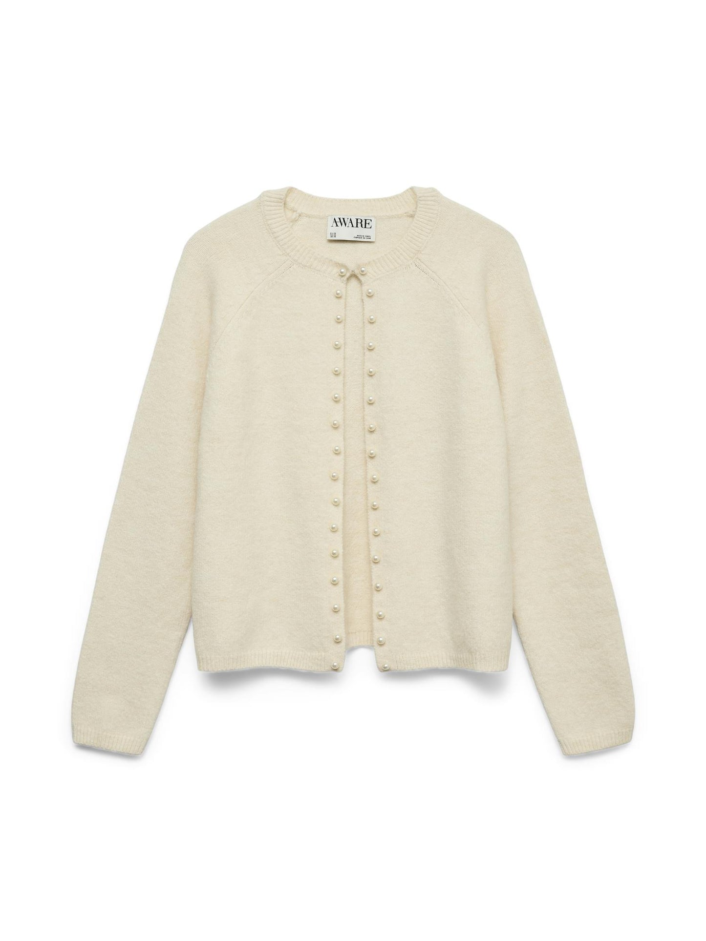 Magalene o-neck pearl knit cardigan