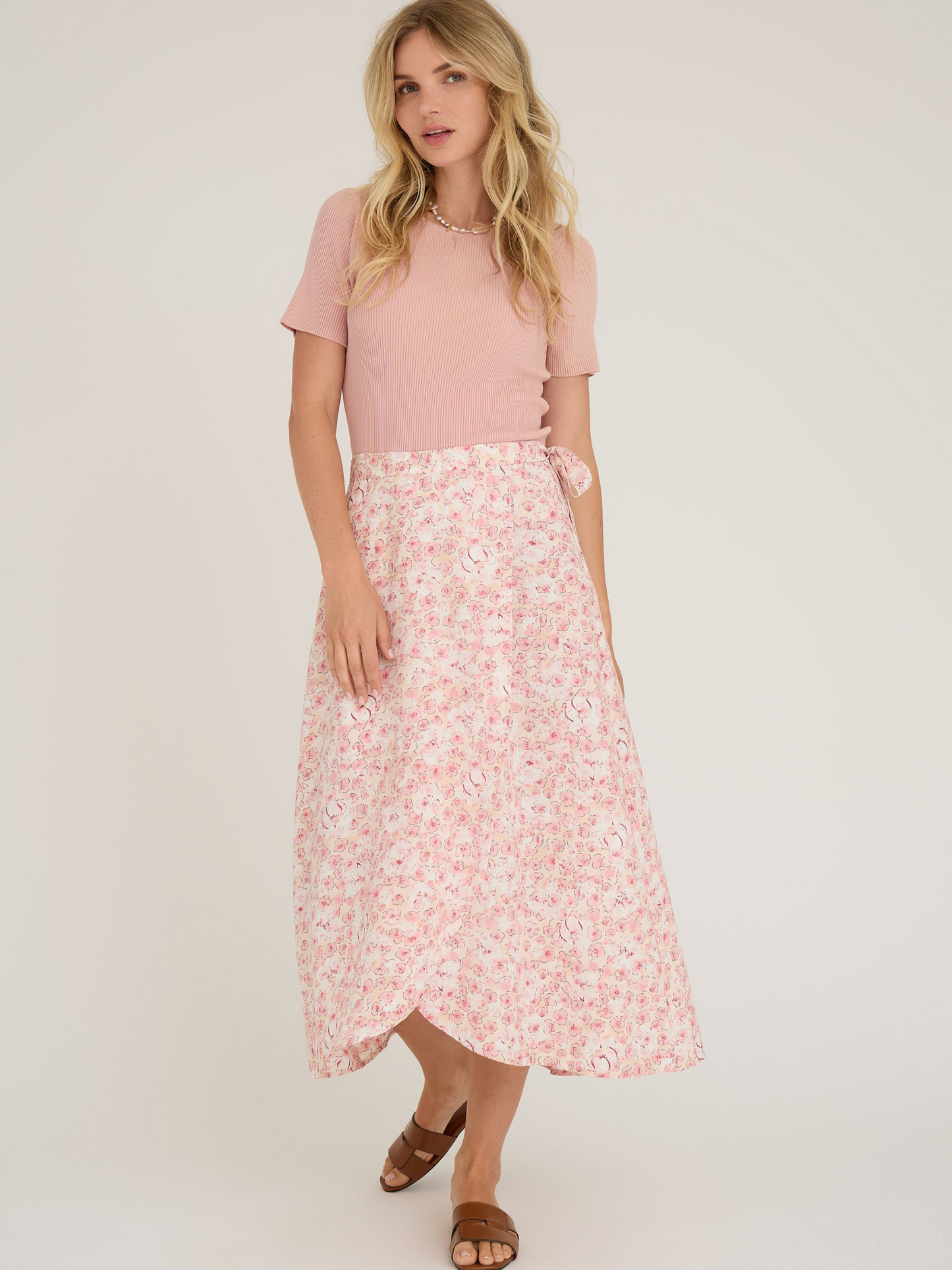 Peony wrap skirt