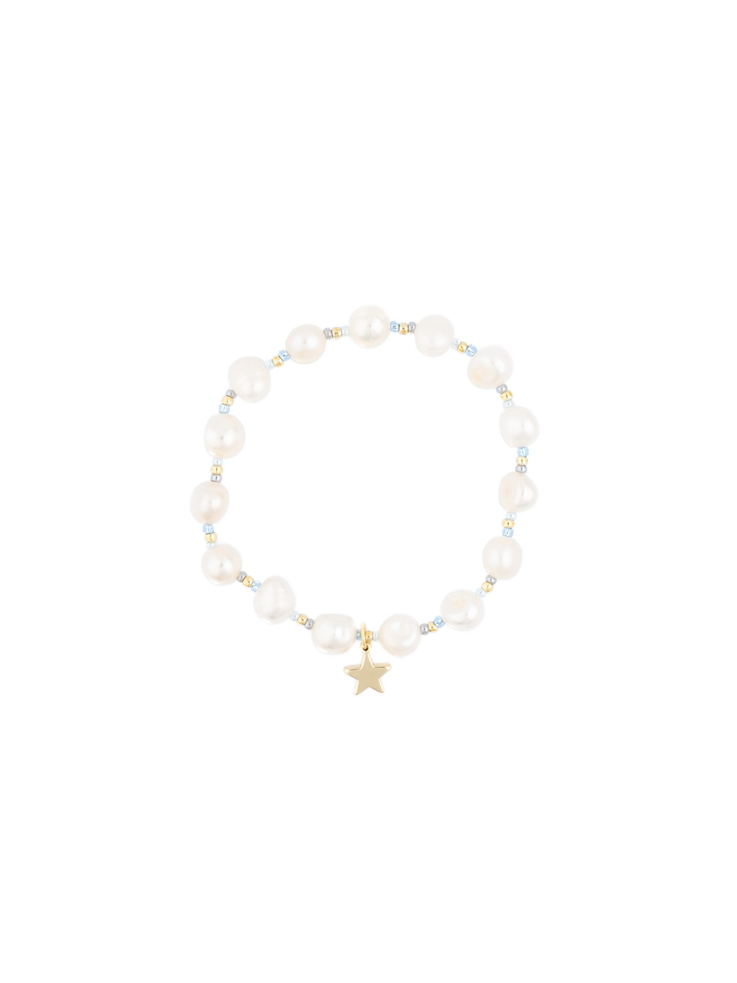Pearl bead braclet w/ glass bead