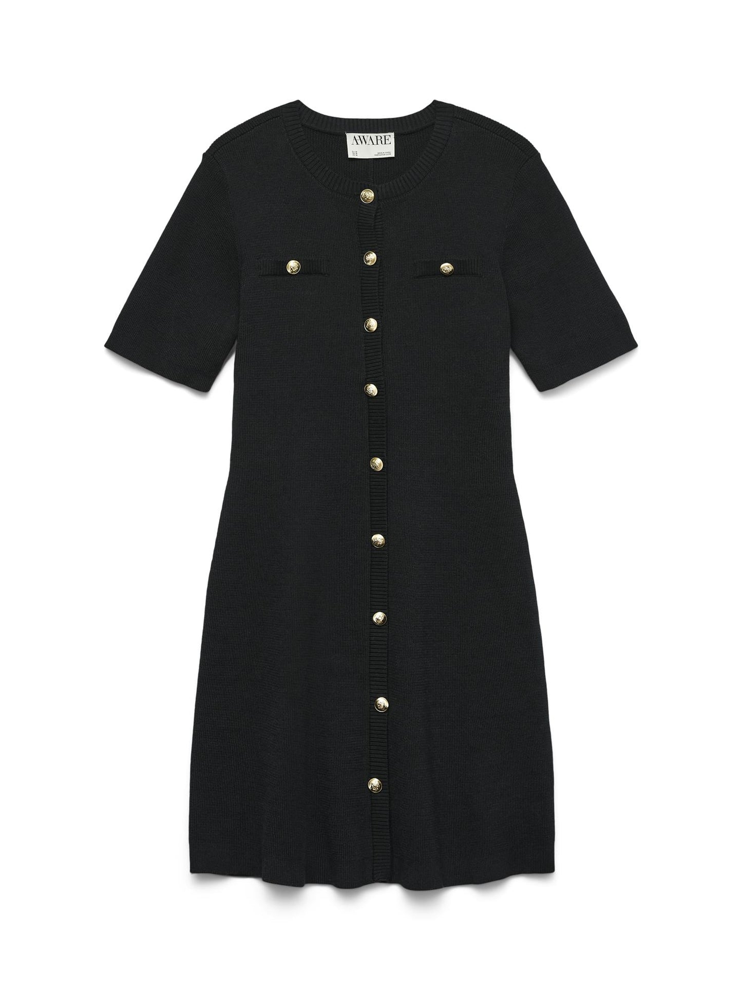 Picco 2/4 o-neck short knit dress