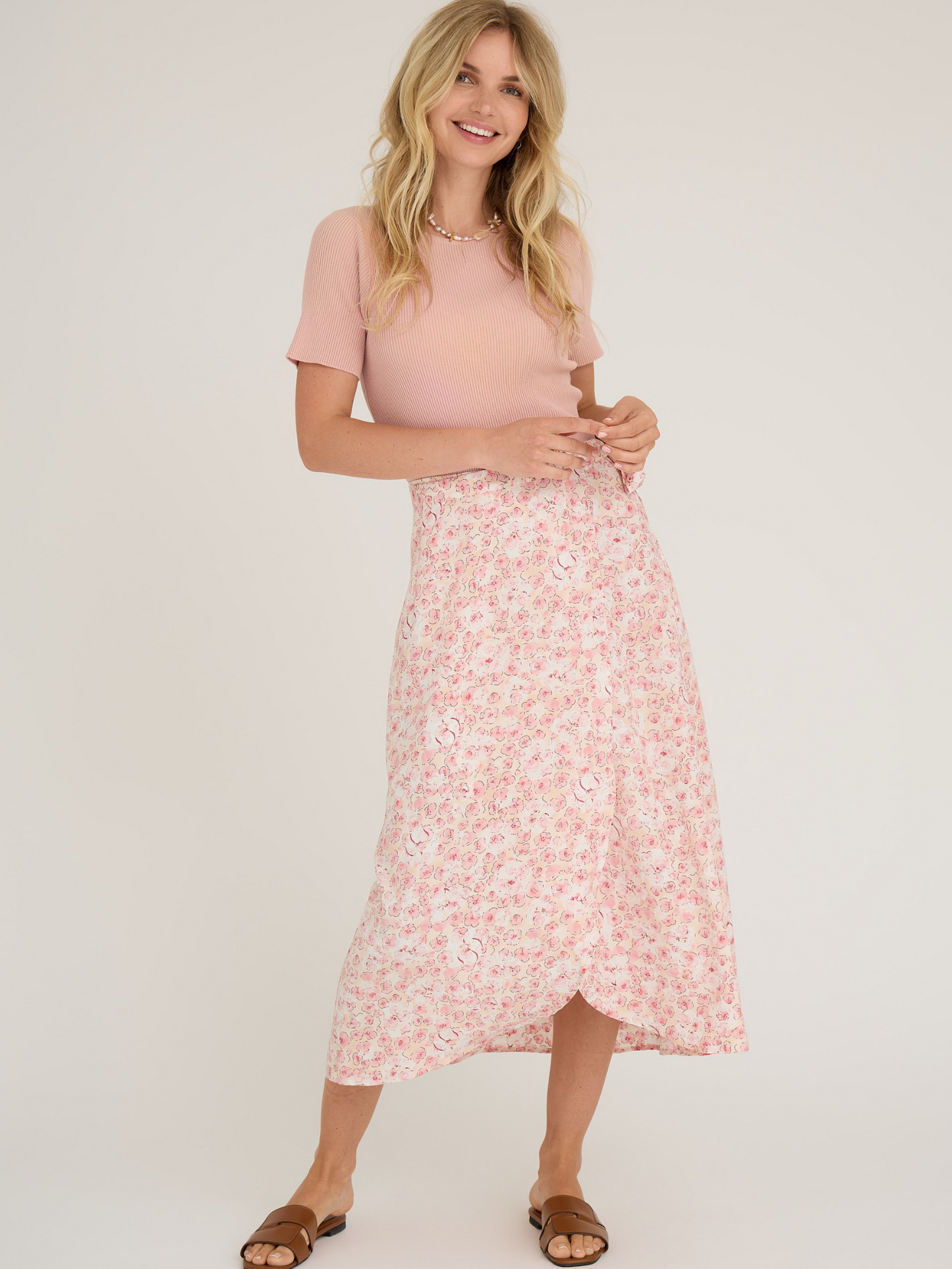 Peony wrap skirt