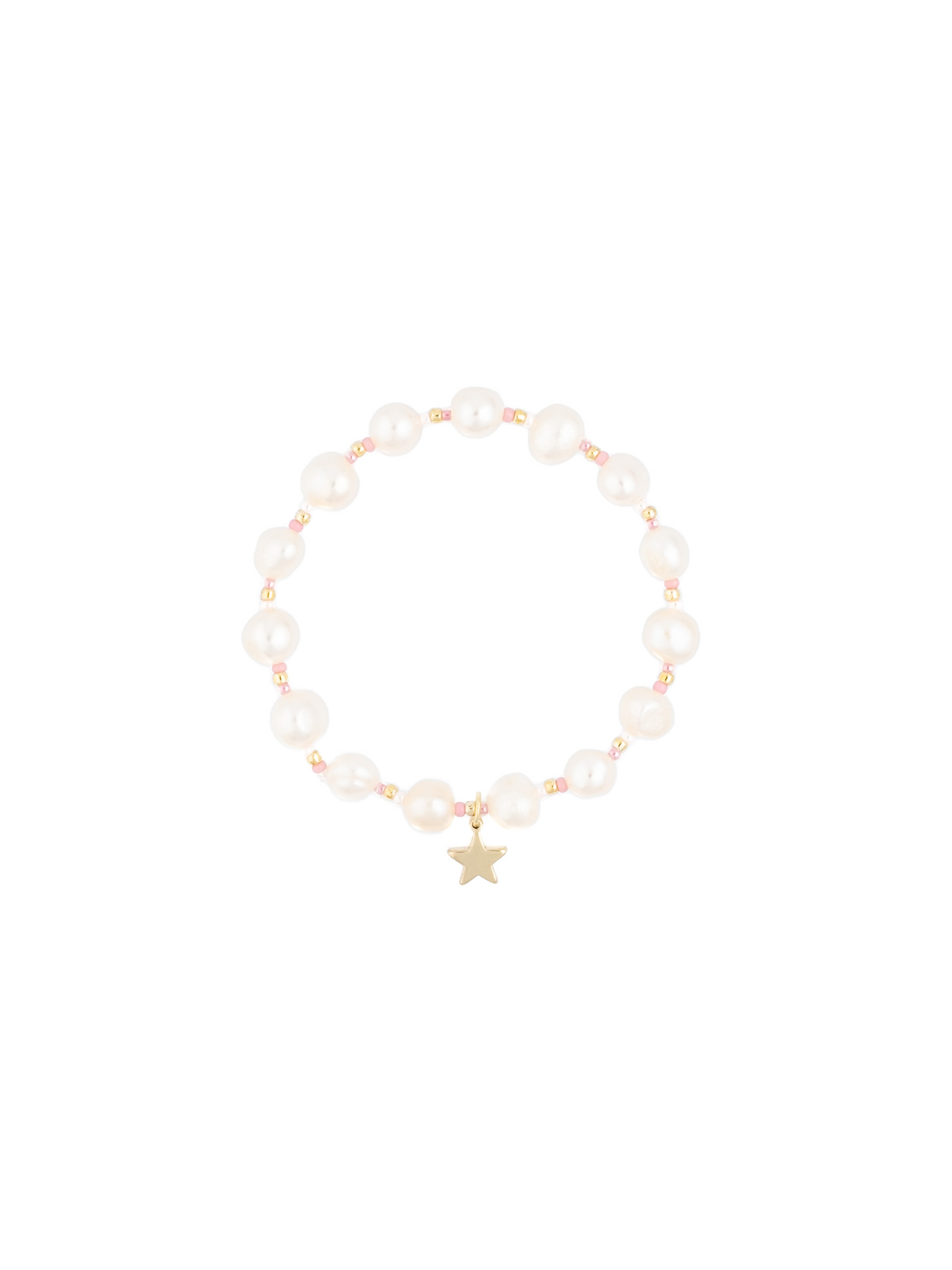 Pearl bead braclet w/ glass bead