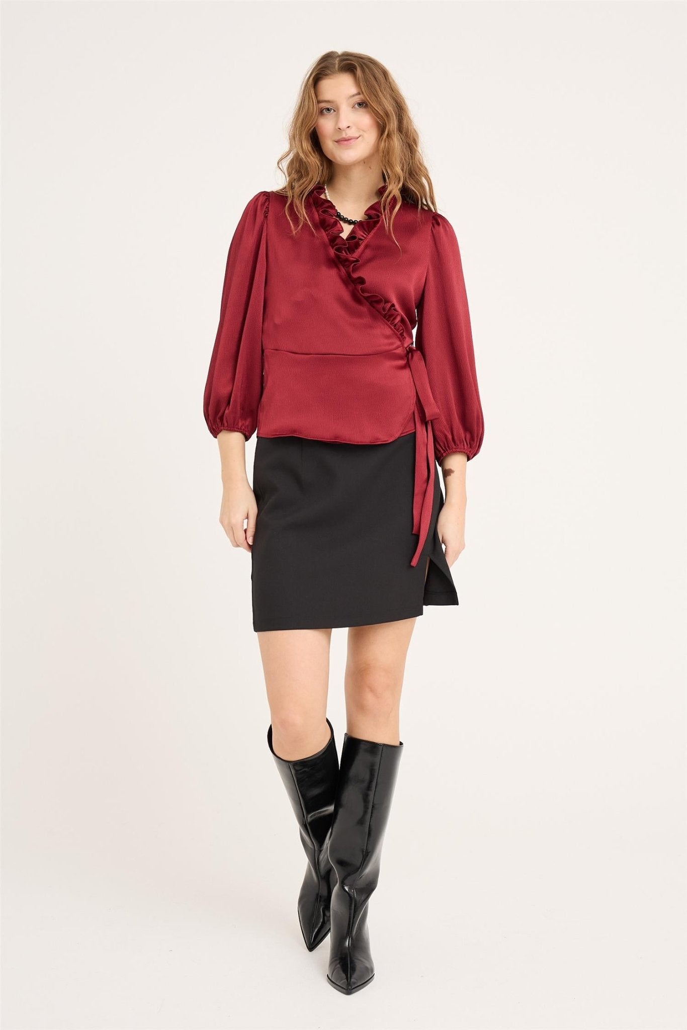Peony 3/4 sleeve blouse - novalieshop