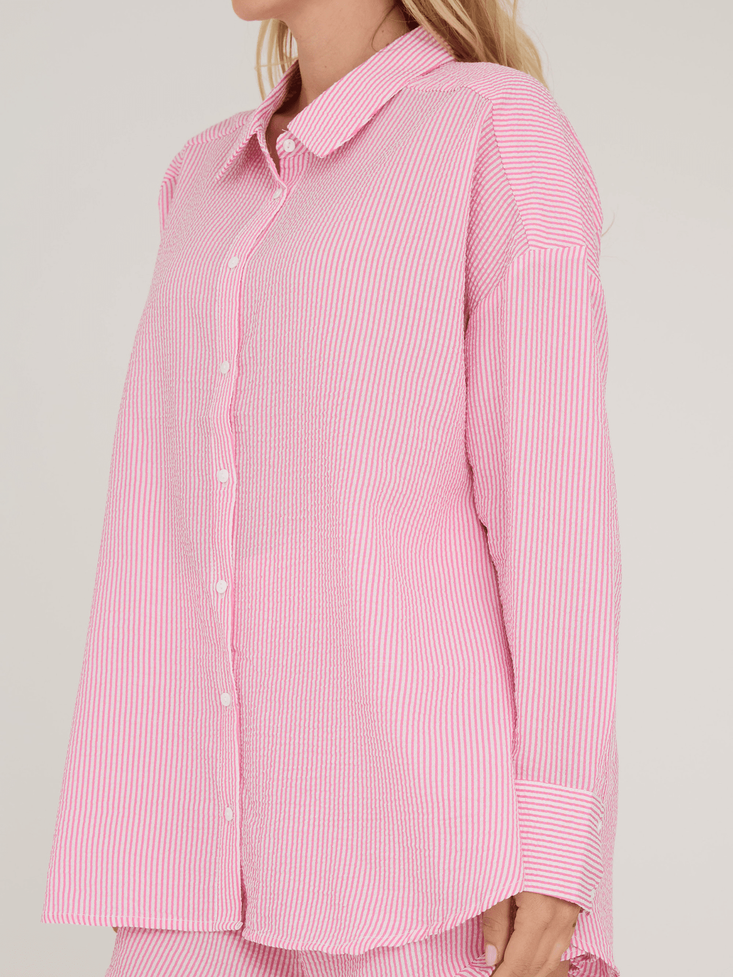 Sonja shirt - Hot pink/ white - novalieshop