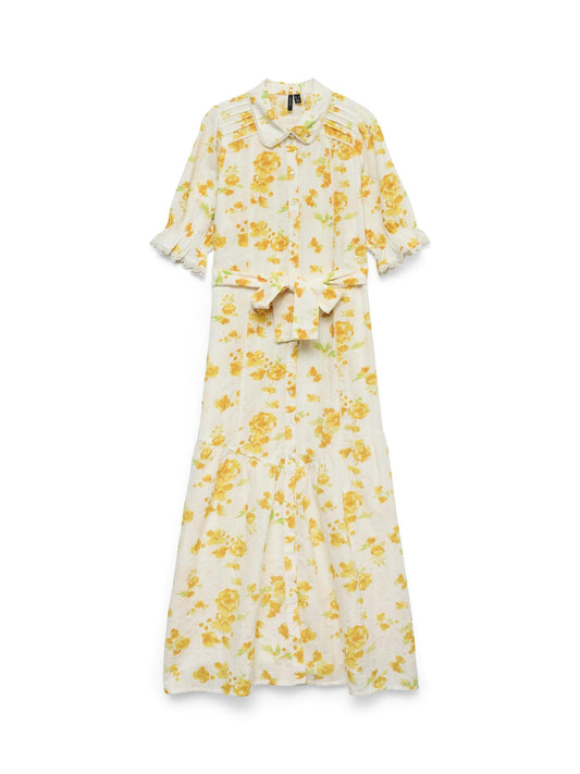 Gry 2/4 detai lace maxi dress