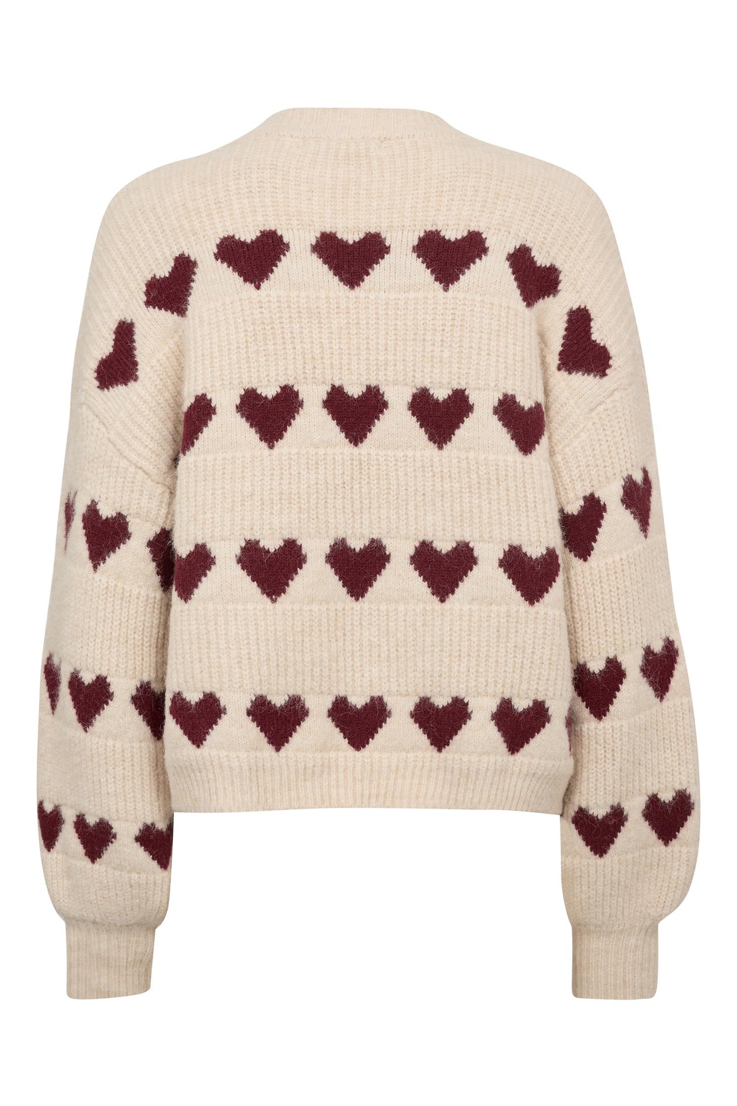 Heart knit pullover
