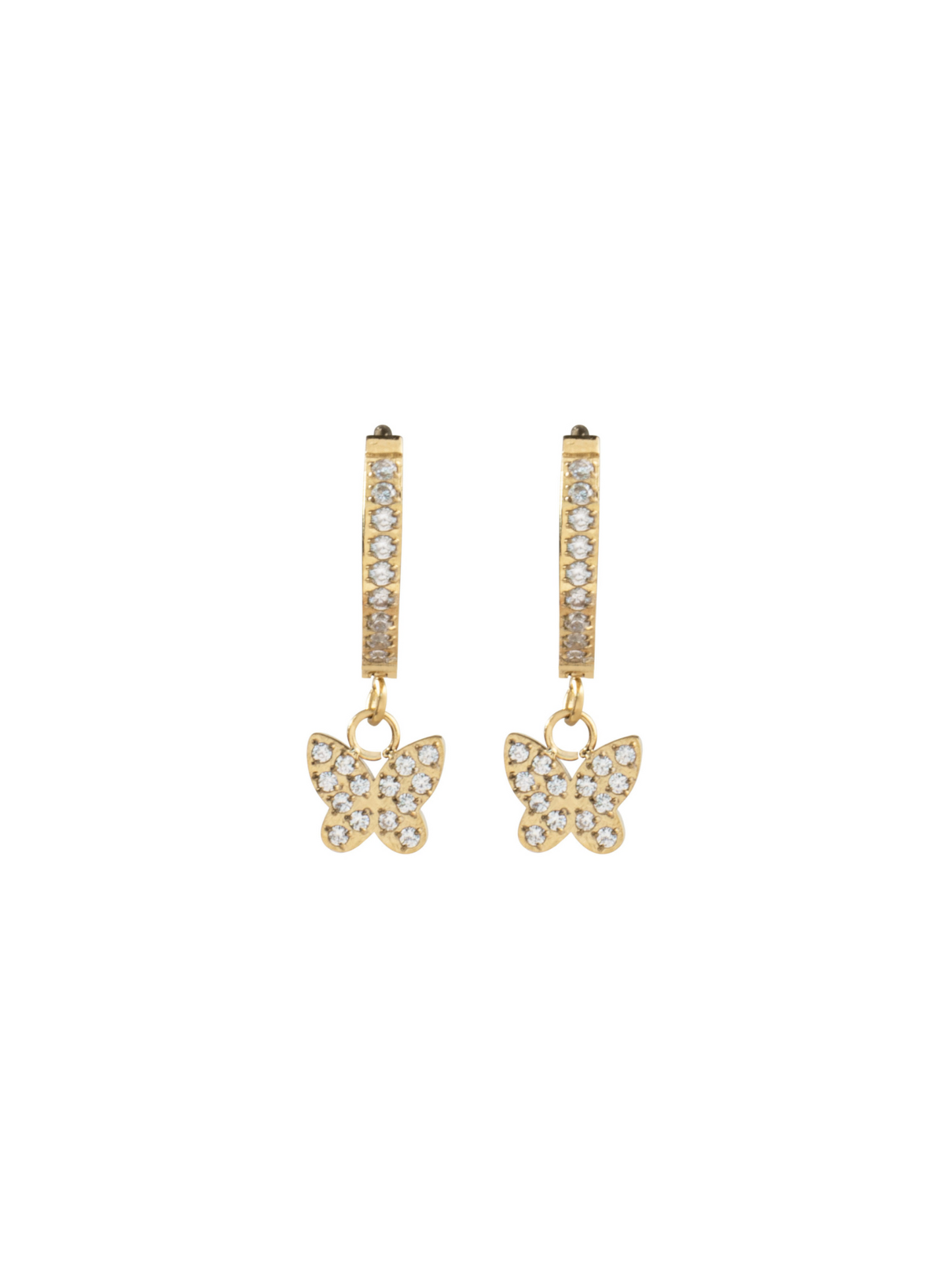 Crystal Butterfly Hoop