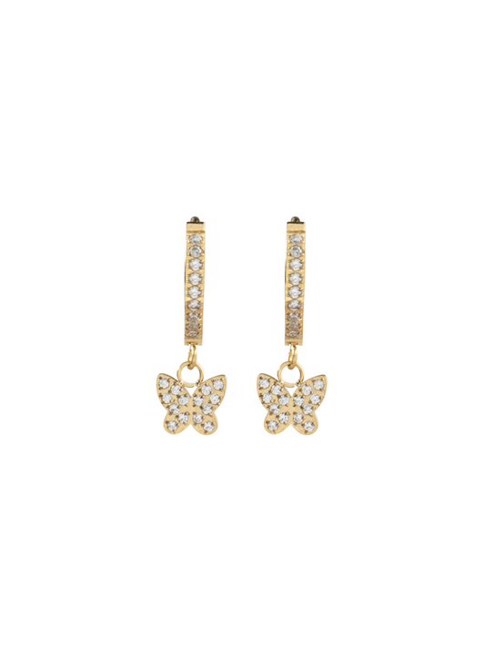 Crystal Butterfly Hoop