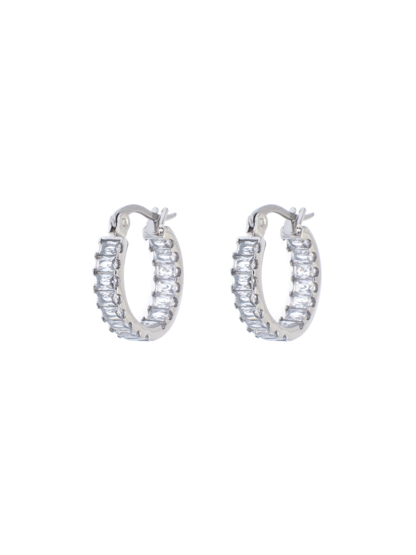 Baguette crystal hoop