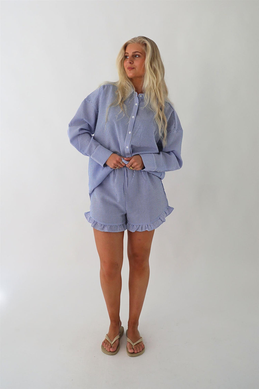 Sonja shirt - Navy/ white