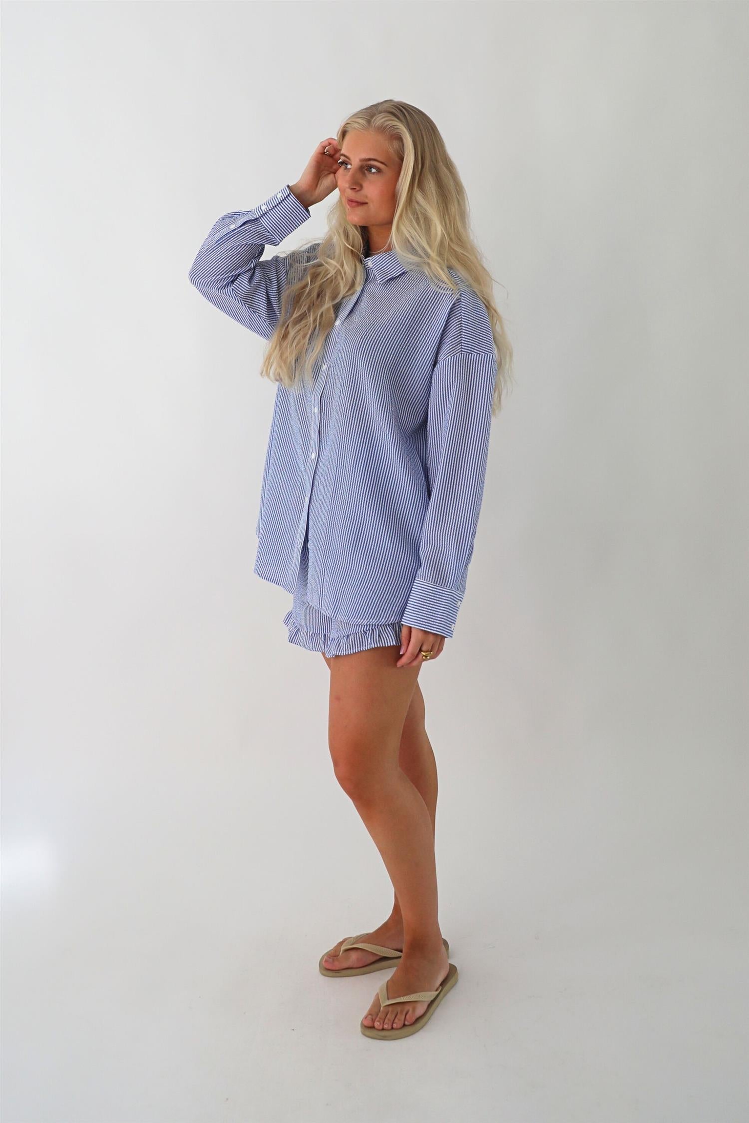 Sonja shirt - Navy/ white