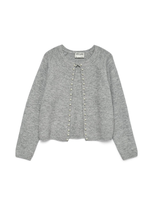 Magalene o-neck pearl knit cardigan