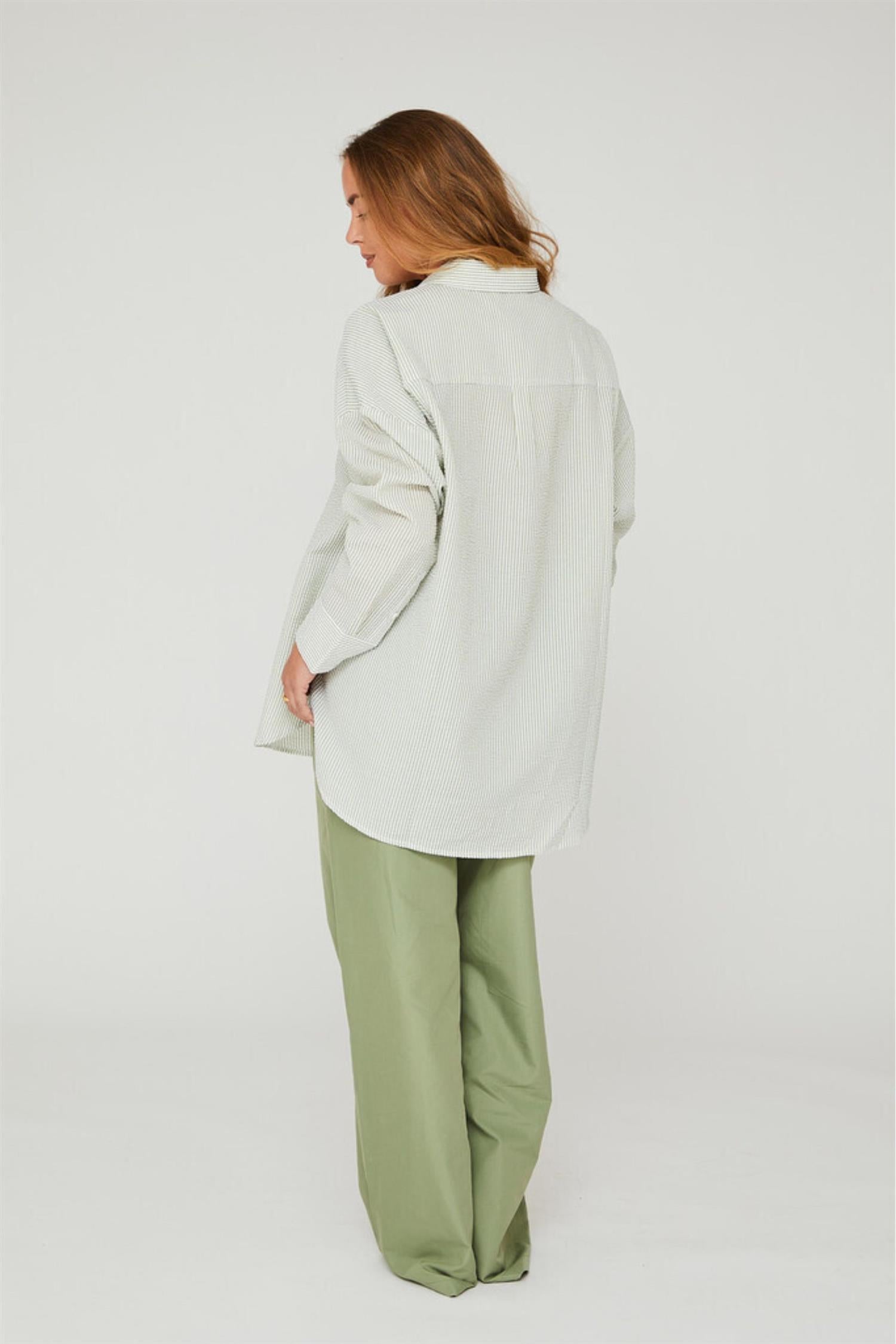 Sonja shirt - White/ green