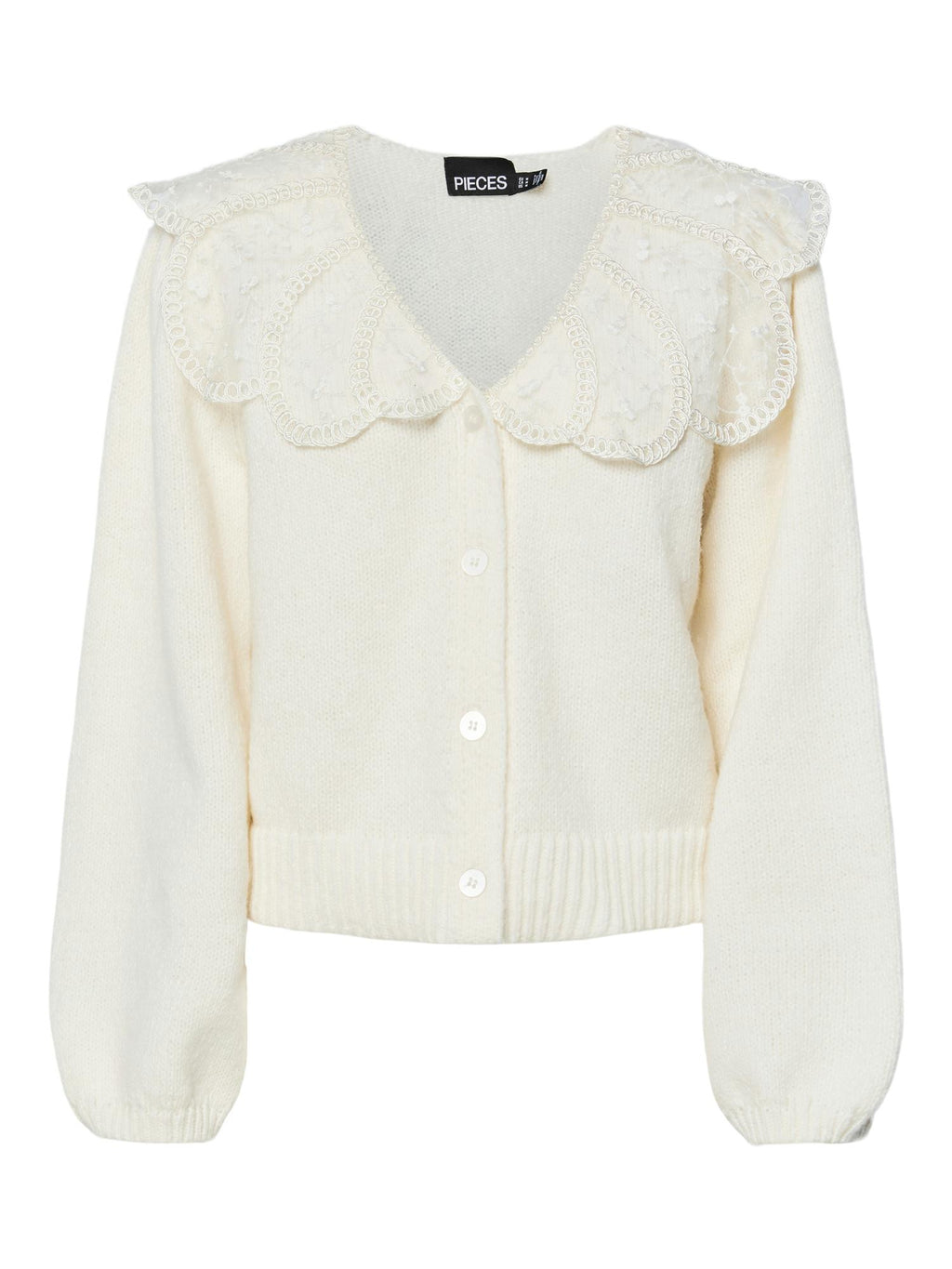 Abby lace collar knit cardigan