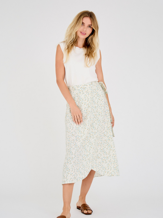 Peony wrap skirt