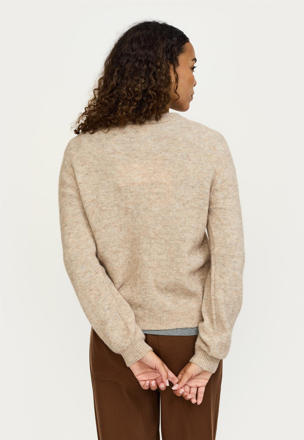 Allison O-neck knit cardigan