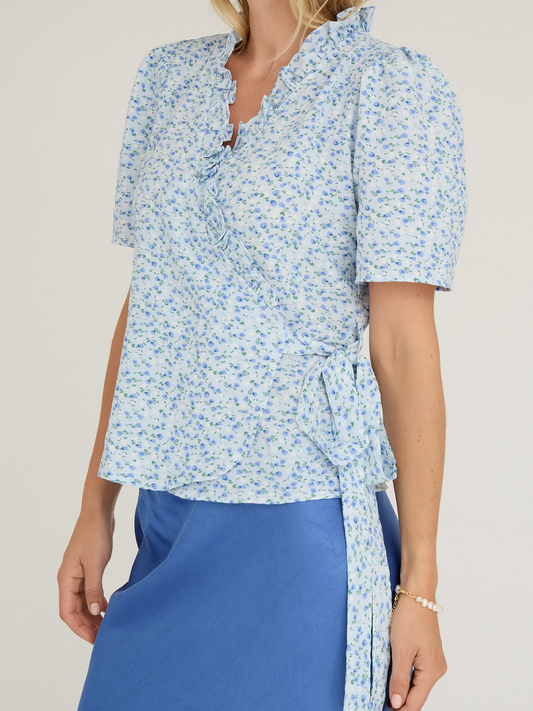 Peony wrap blouse