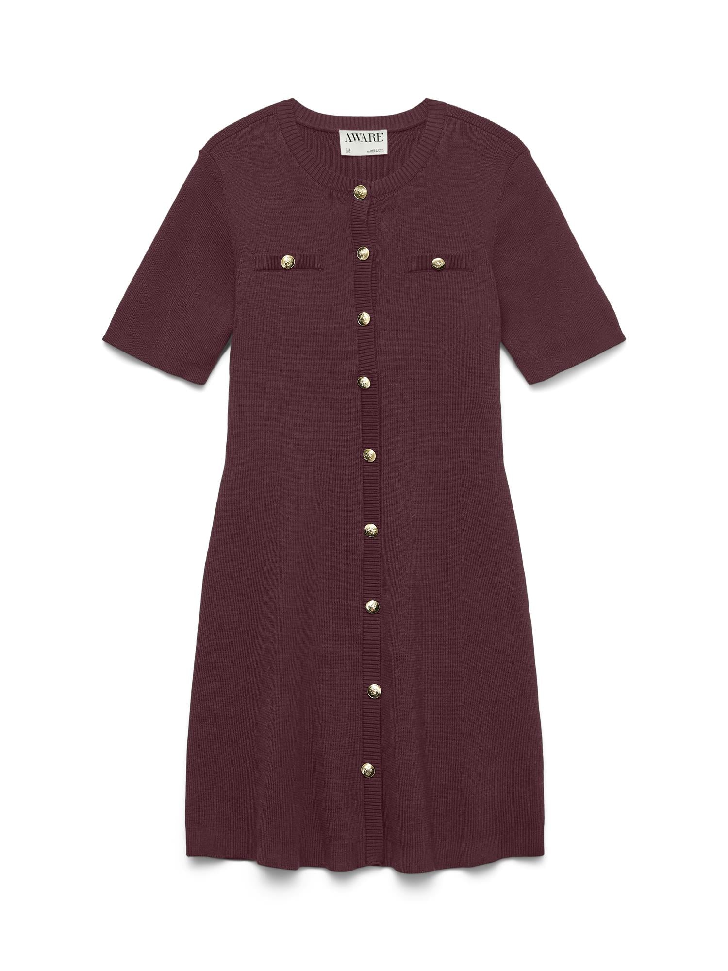 Picco 2/4 o-neck short knit dress