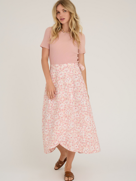 Peony wrap skirt