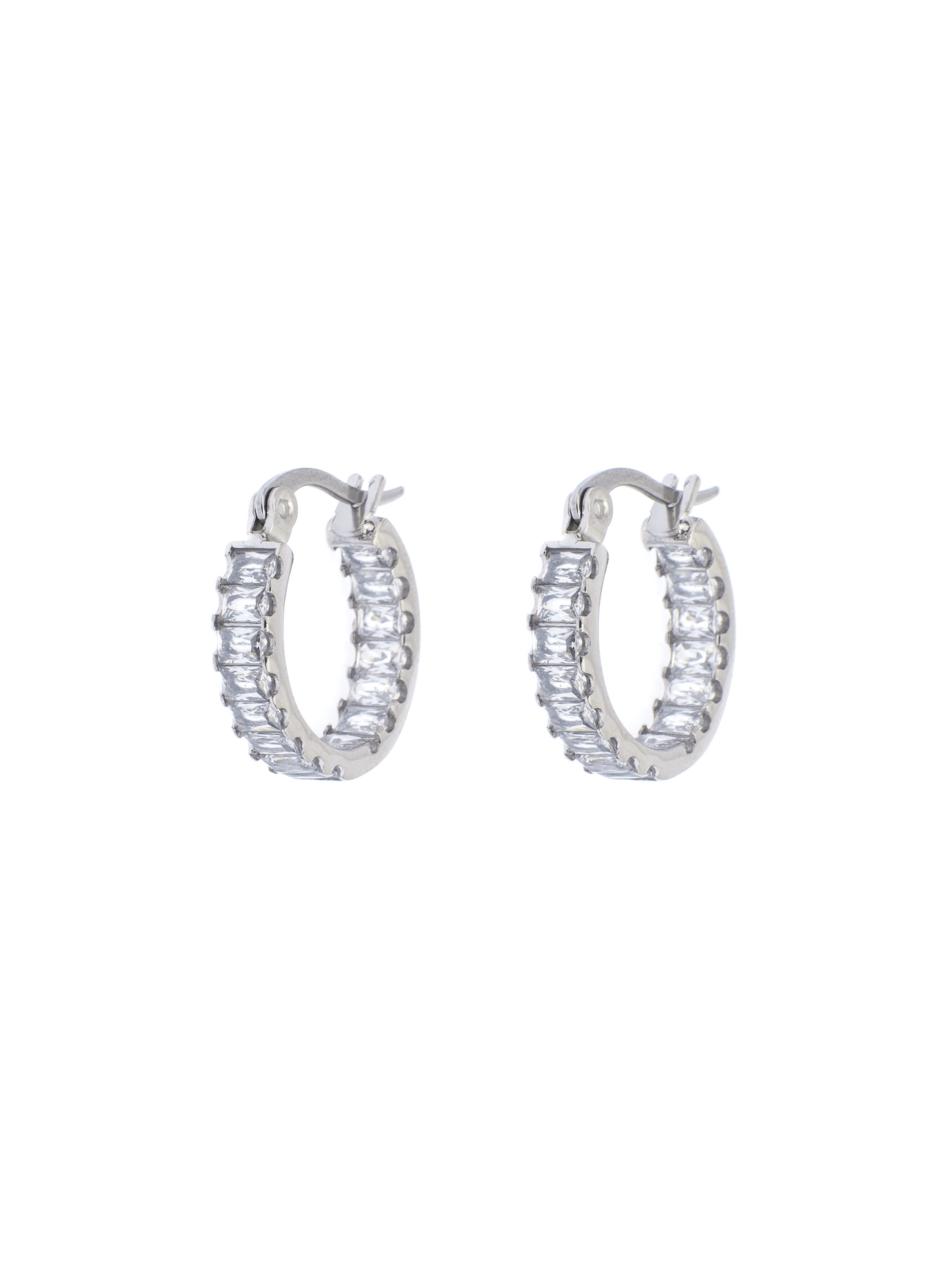 Baguette crystal hoop - novalieshop