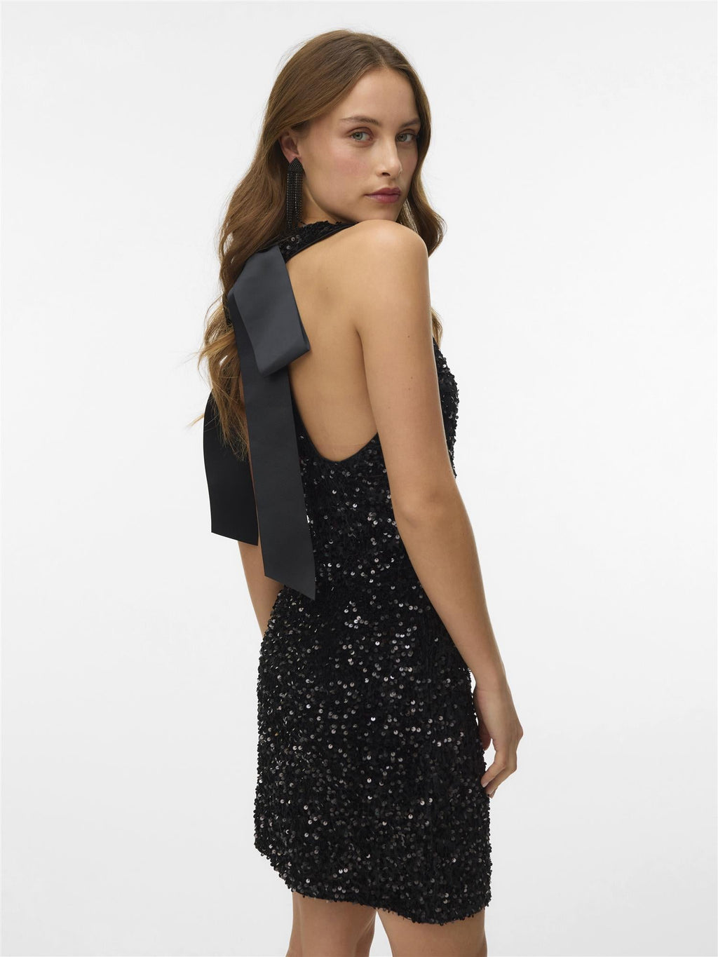 Bella o - neck short dress - novalieshop