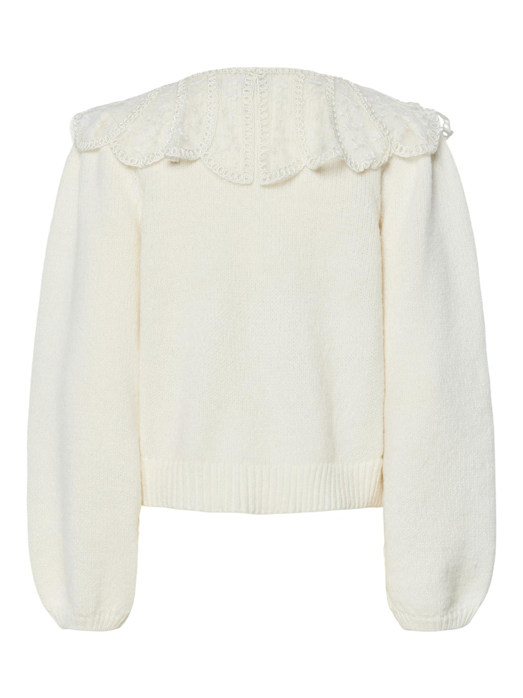 Abby lace collar knit cardigan