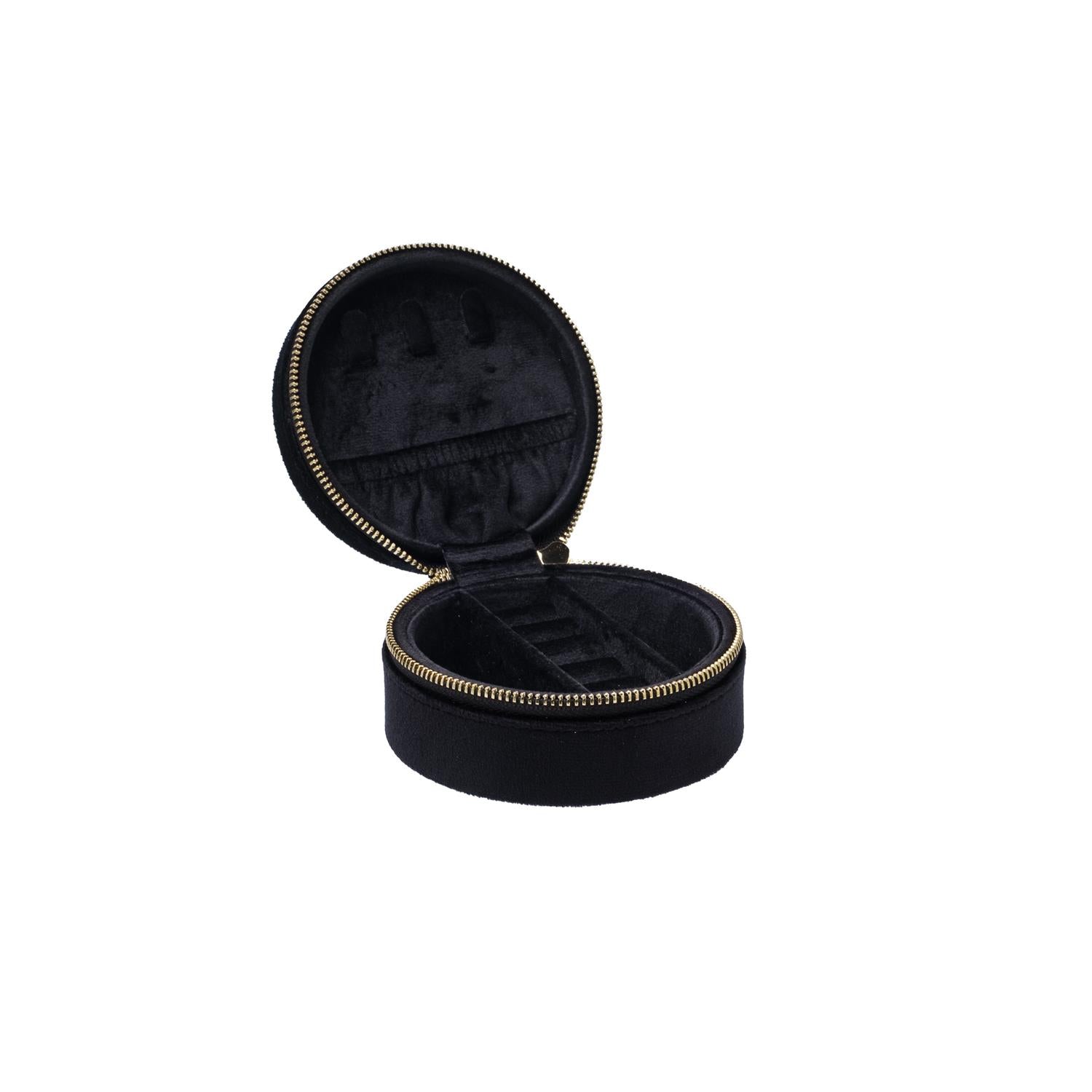 Velvet jewellery box round