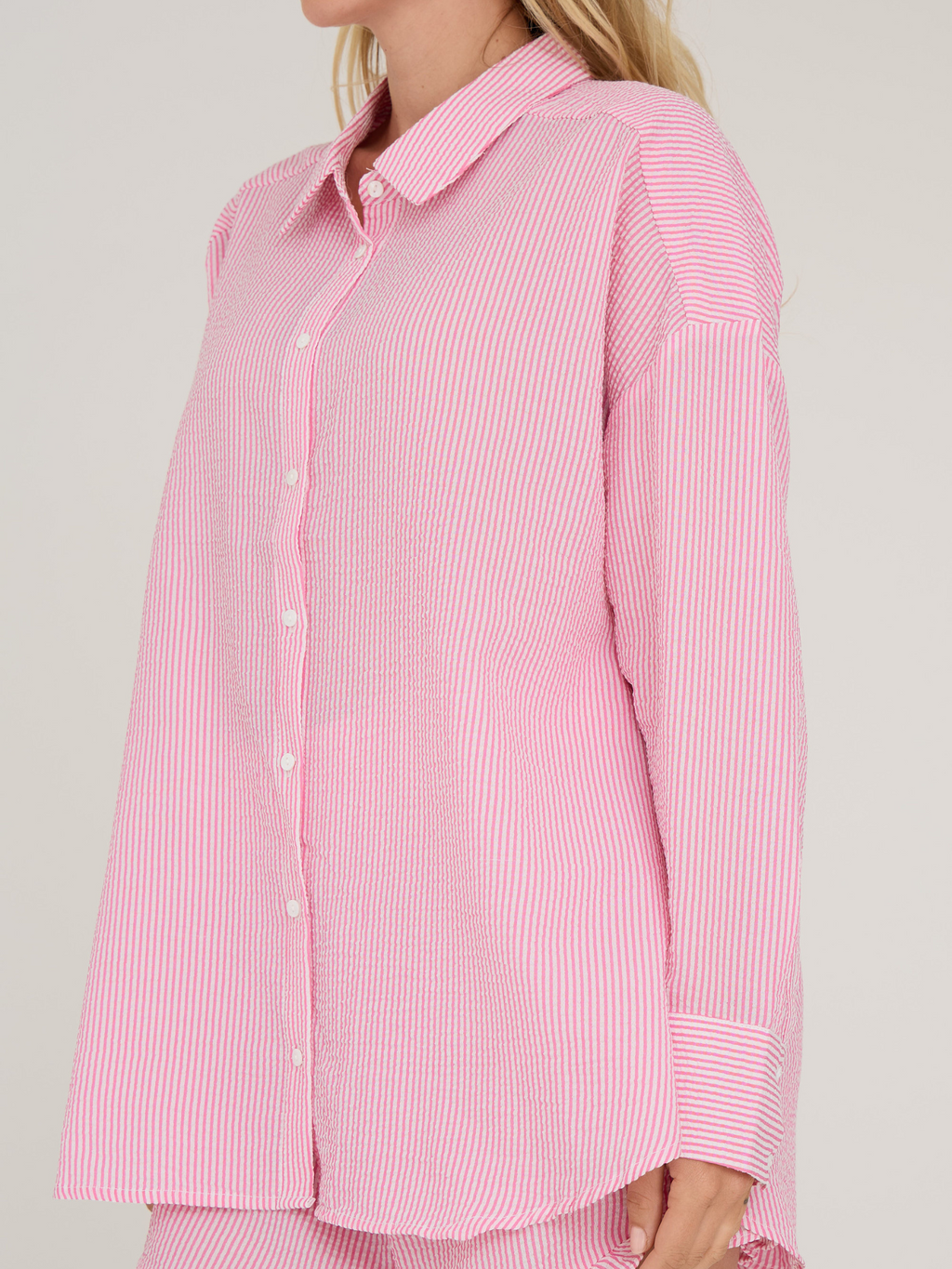 Sonja shirt - Hot pink/ white