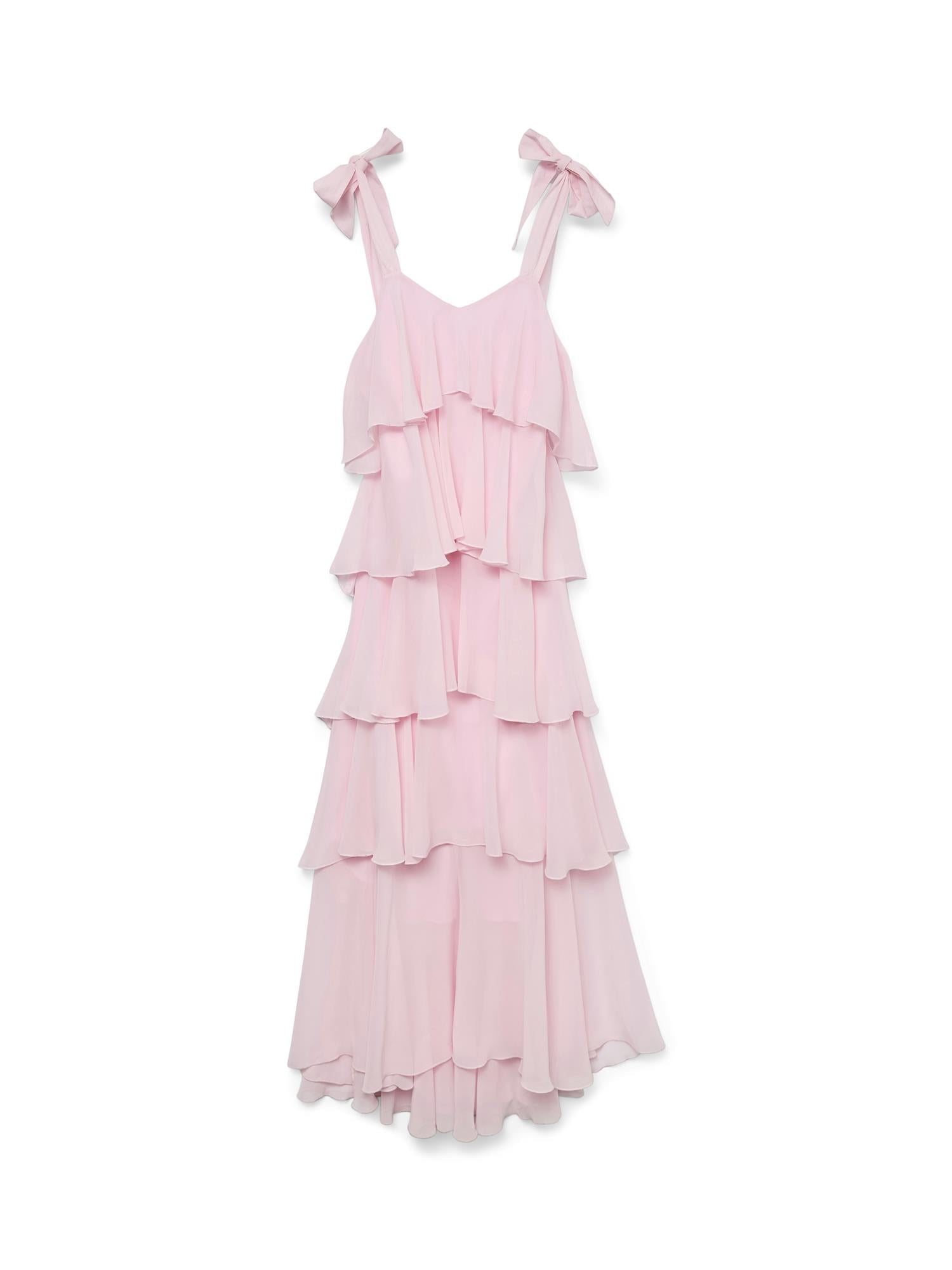 Felicia tiestrap ruffle maxi dress - novalieshop
