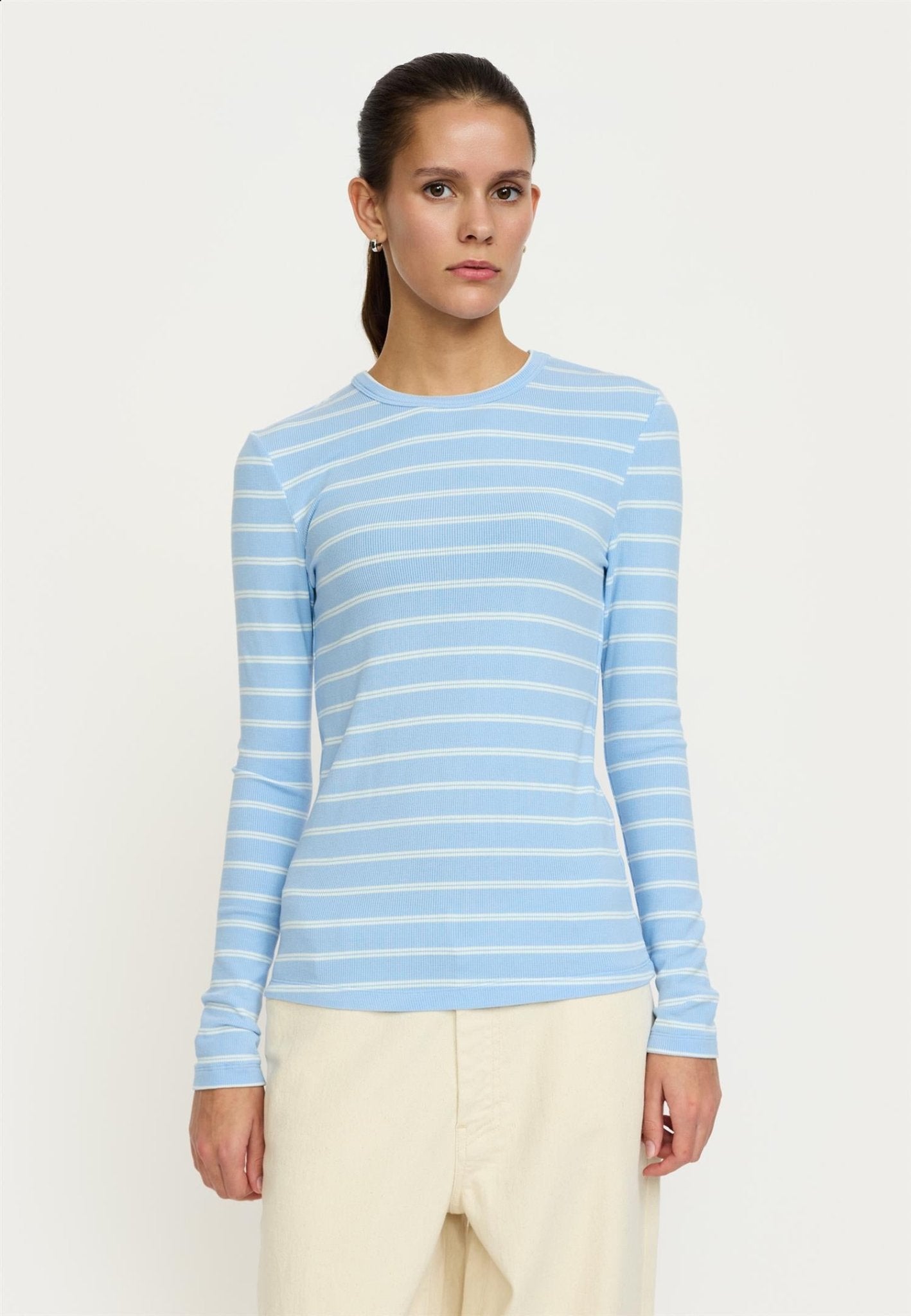 Fenja stripe o - neck top - novalieshop