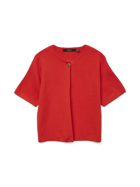 Gold o - neck one button cardigan - novalieshop