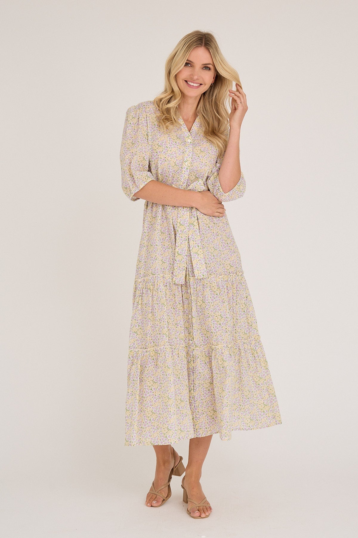 Kate V - neck long dress - novalieshop