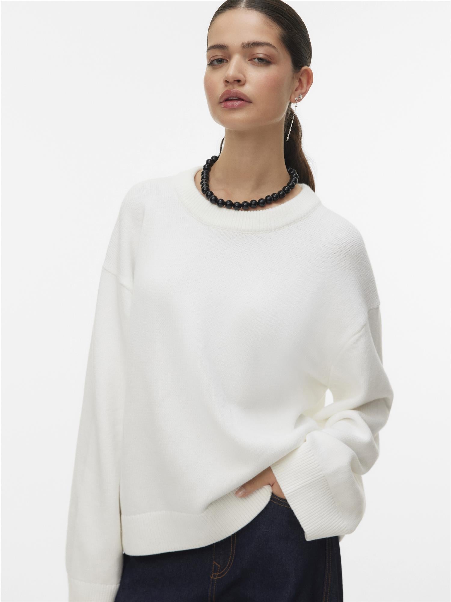 Laura crew neck knit pullover - novalieshop