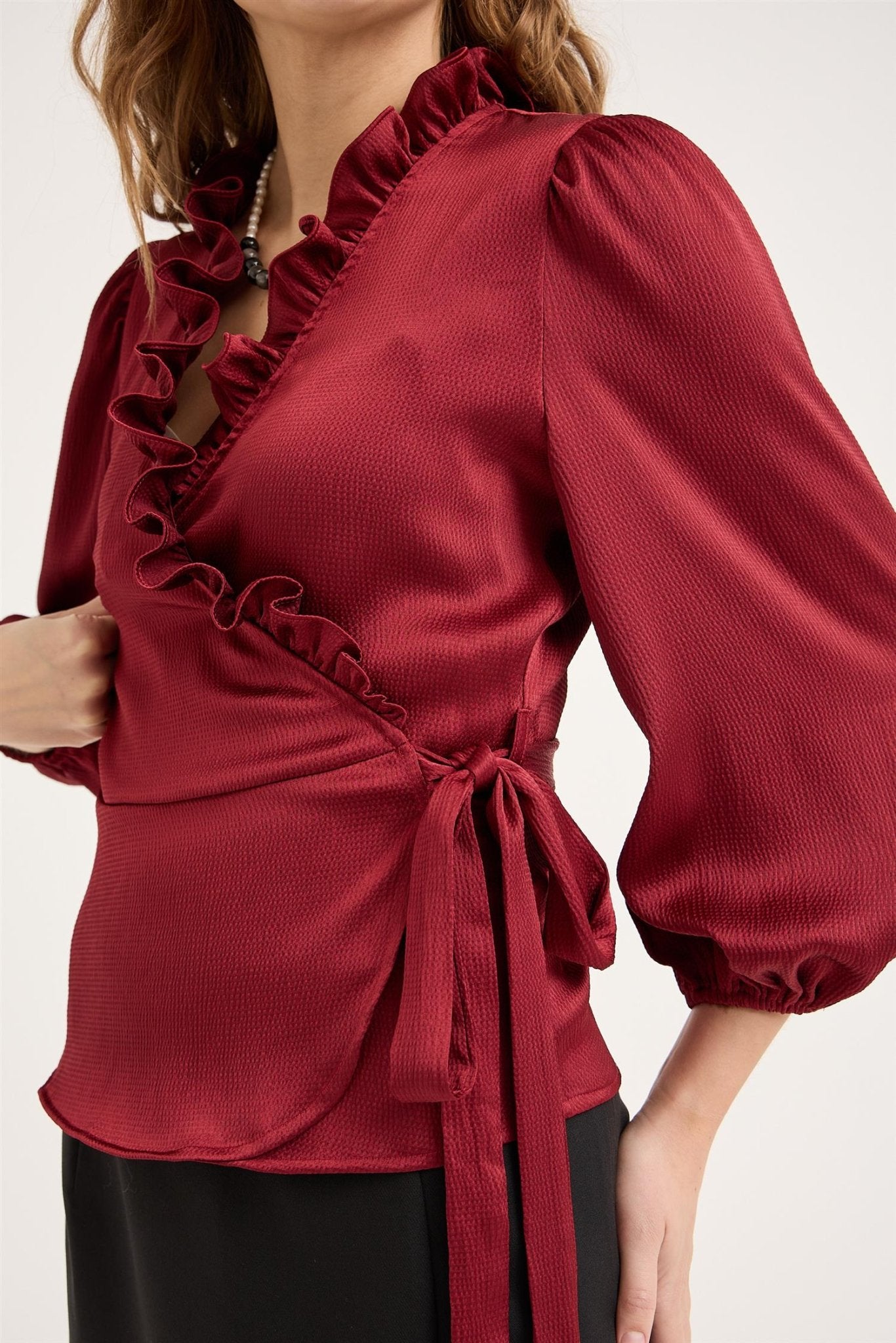 Peony 3/4 sleeve blouse - novalieshop