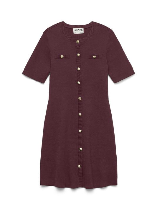 Picco 2/4 o - neck short knit dress - novalieshop