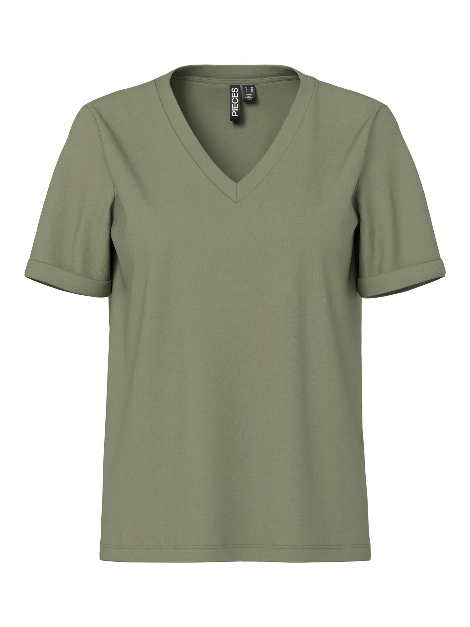 Ria V - neck solid tee - novalieshop