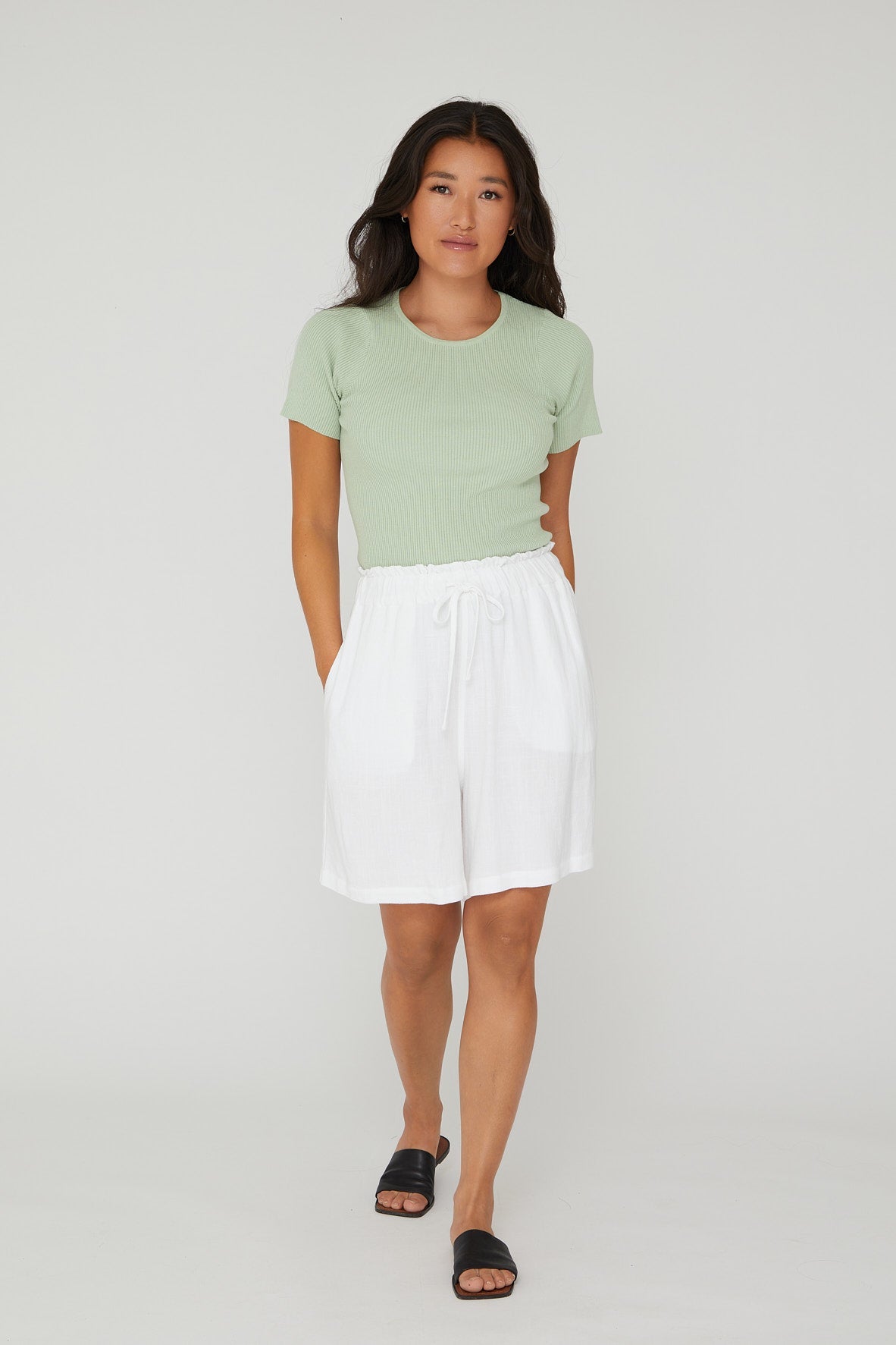 Rib knit short sleeve - novalieshop