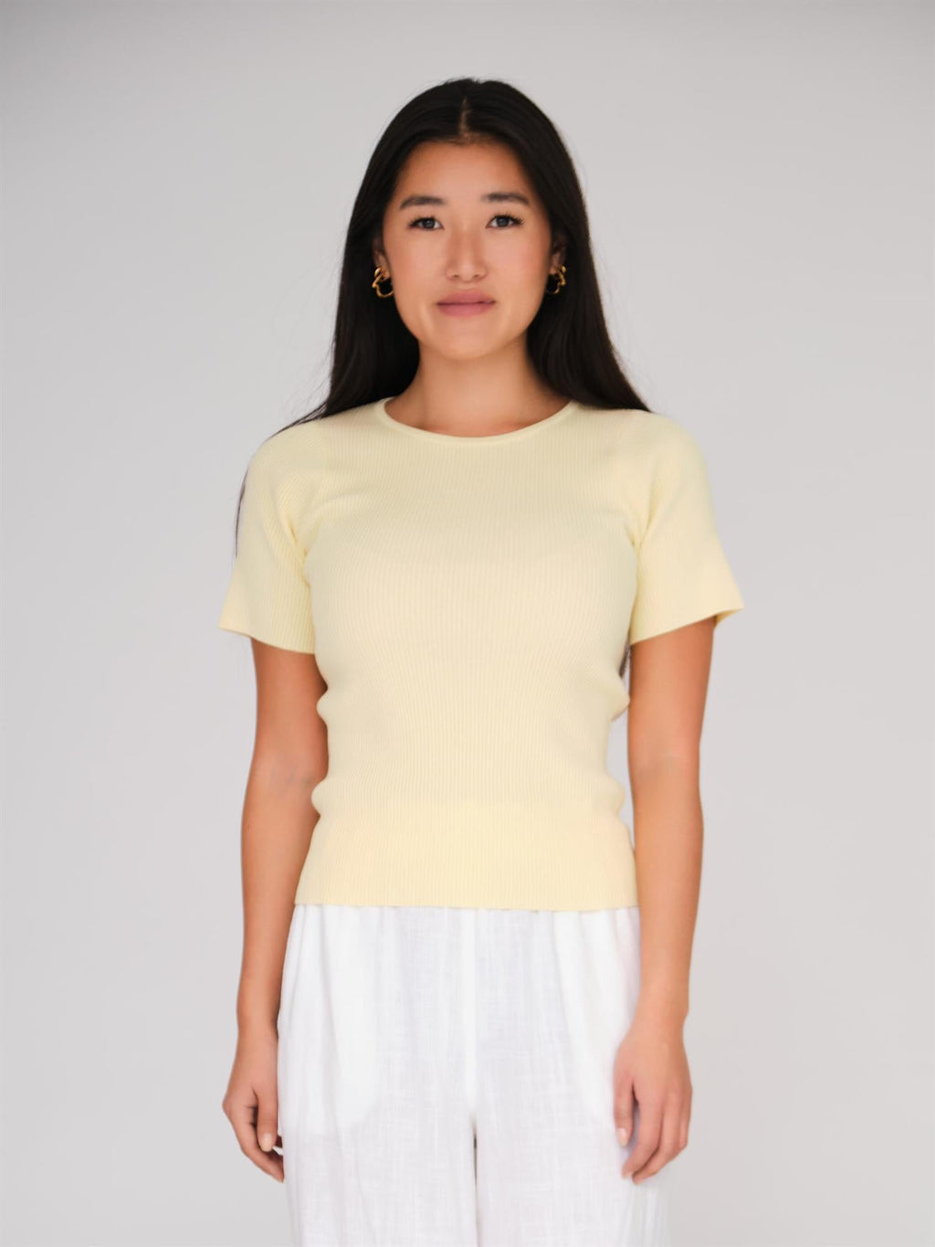 Rib knit short sleeve - novalieshop