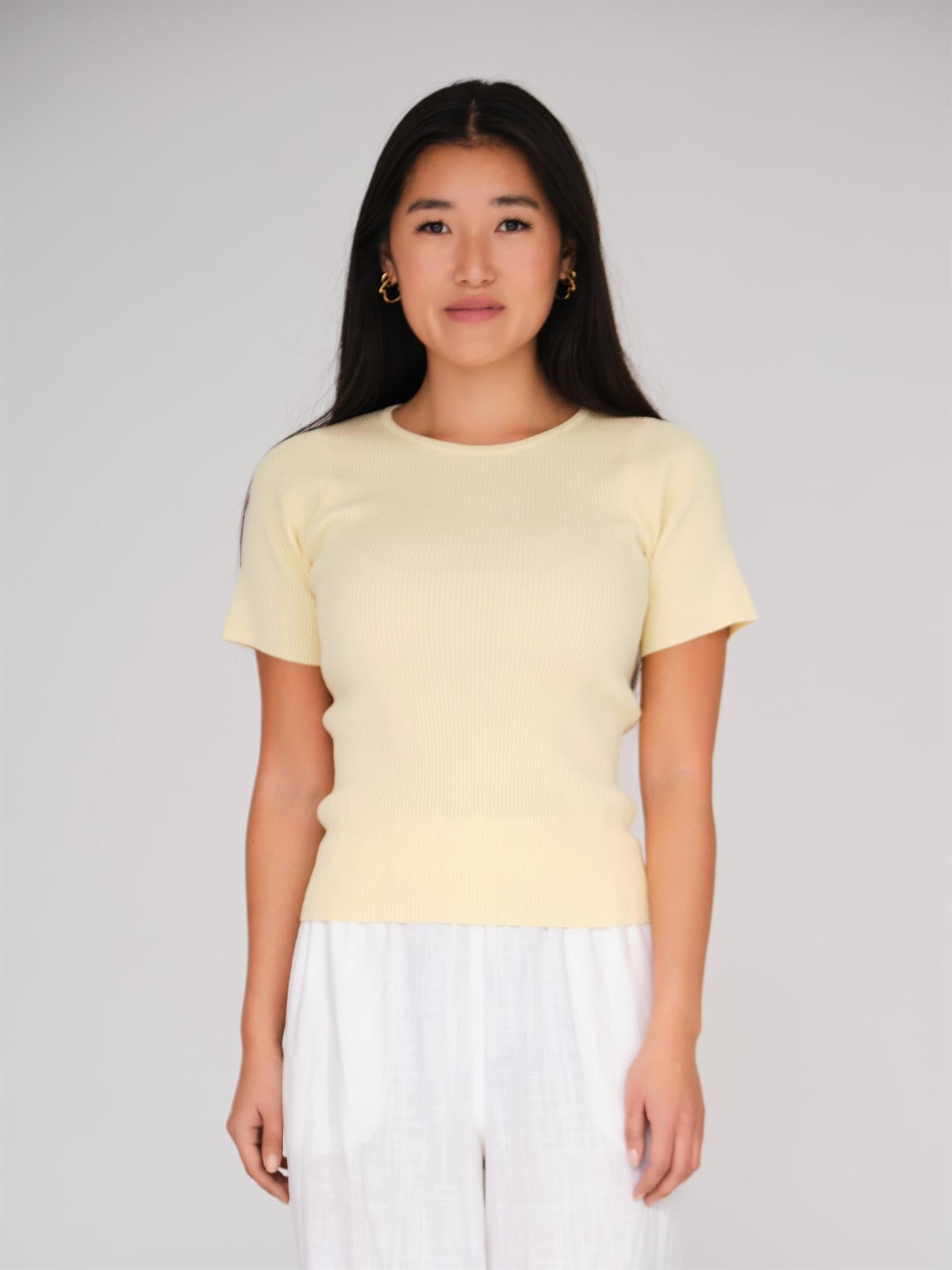 Rib knit short sleeve - novalieshop