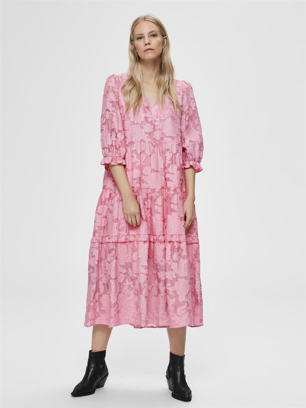 Sadie 3/4 midi dress - novalieshop