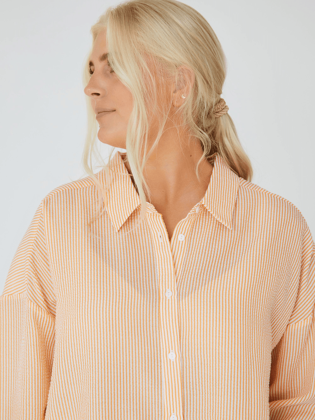 Sonja shirt - Orange/ white - novalieshop