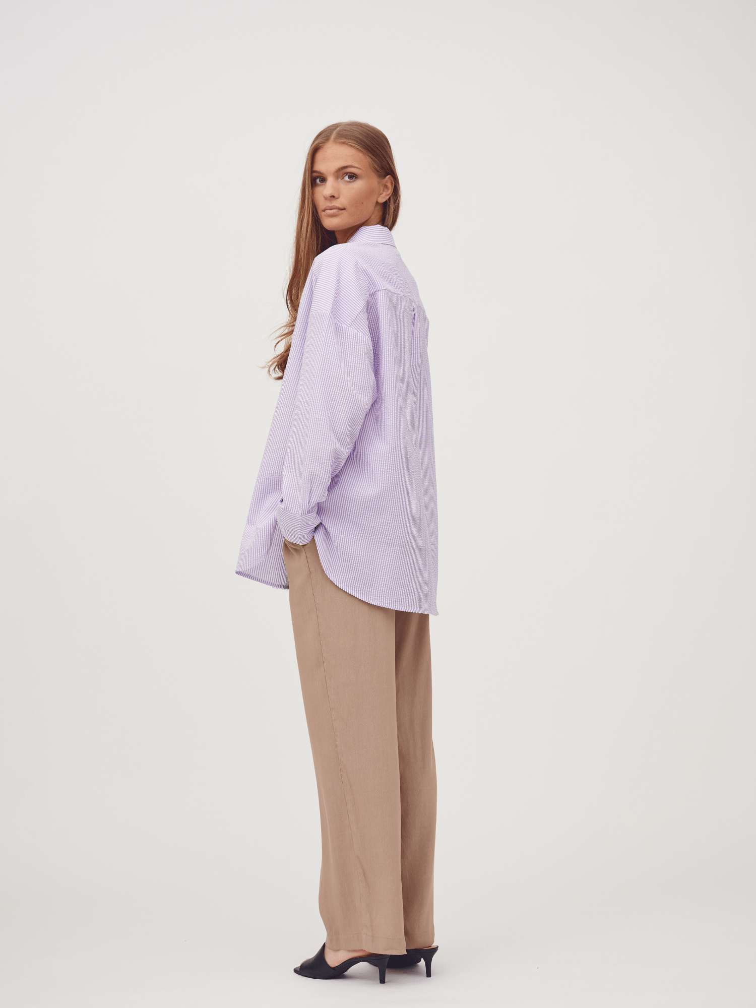 Sonja shirt - Purple/ white - novalieshop