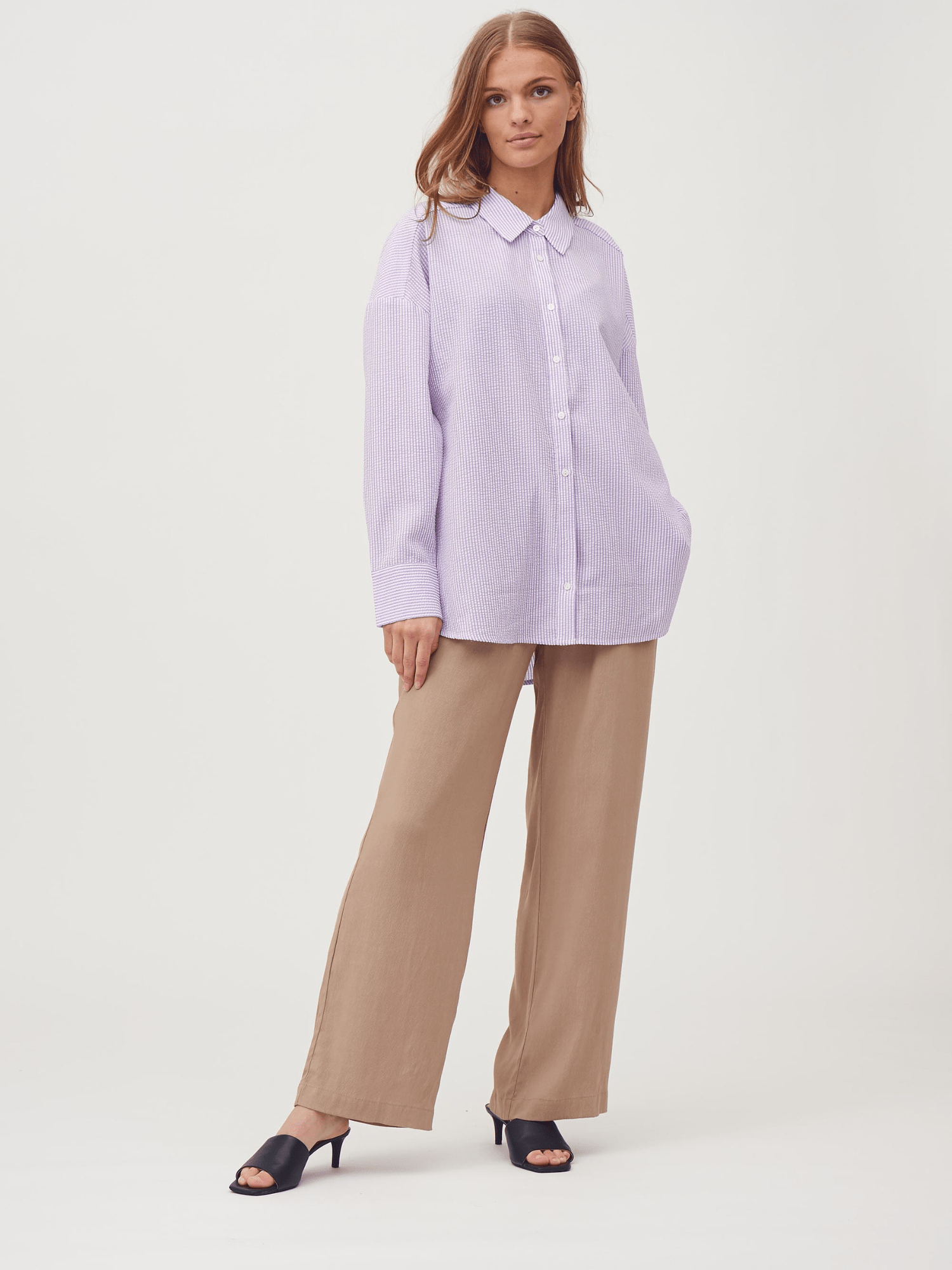 Sonja shirt - Purple/ white - novalieshop