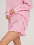 Sonja shorts - Hot pink/ White - novalieshop