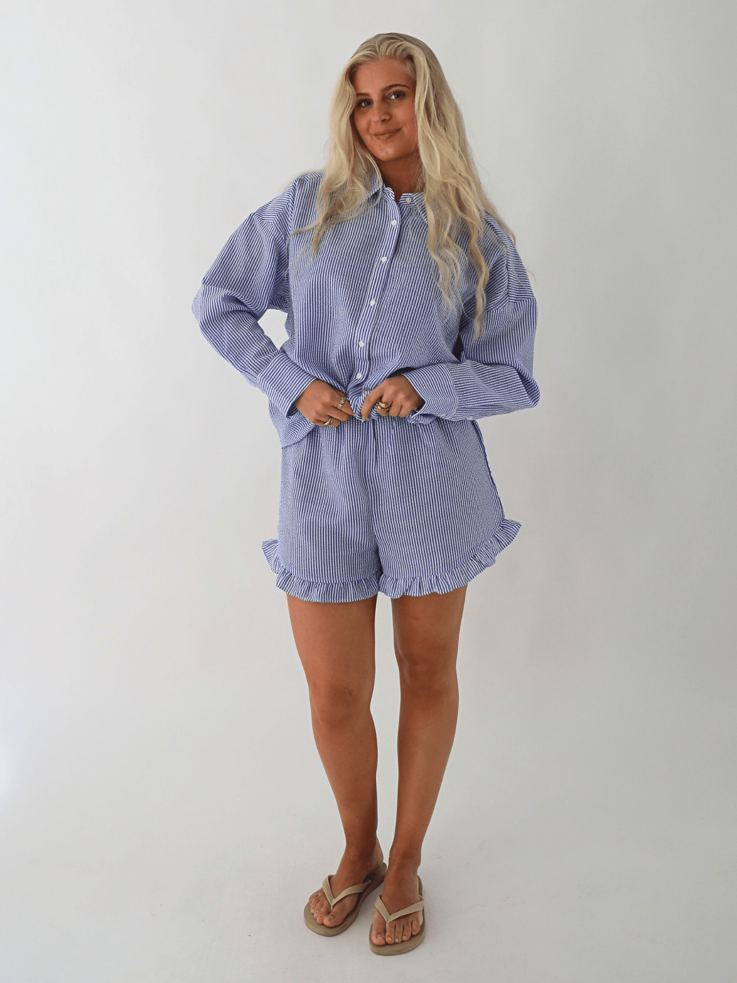 Sonja shorts - Navy/ white - novalieshop