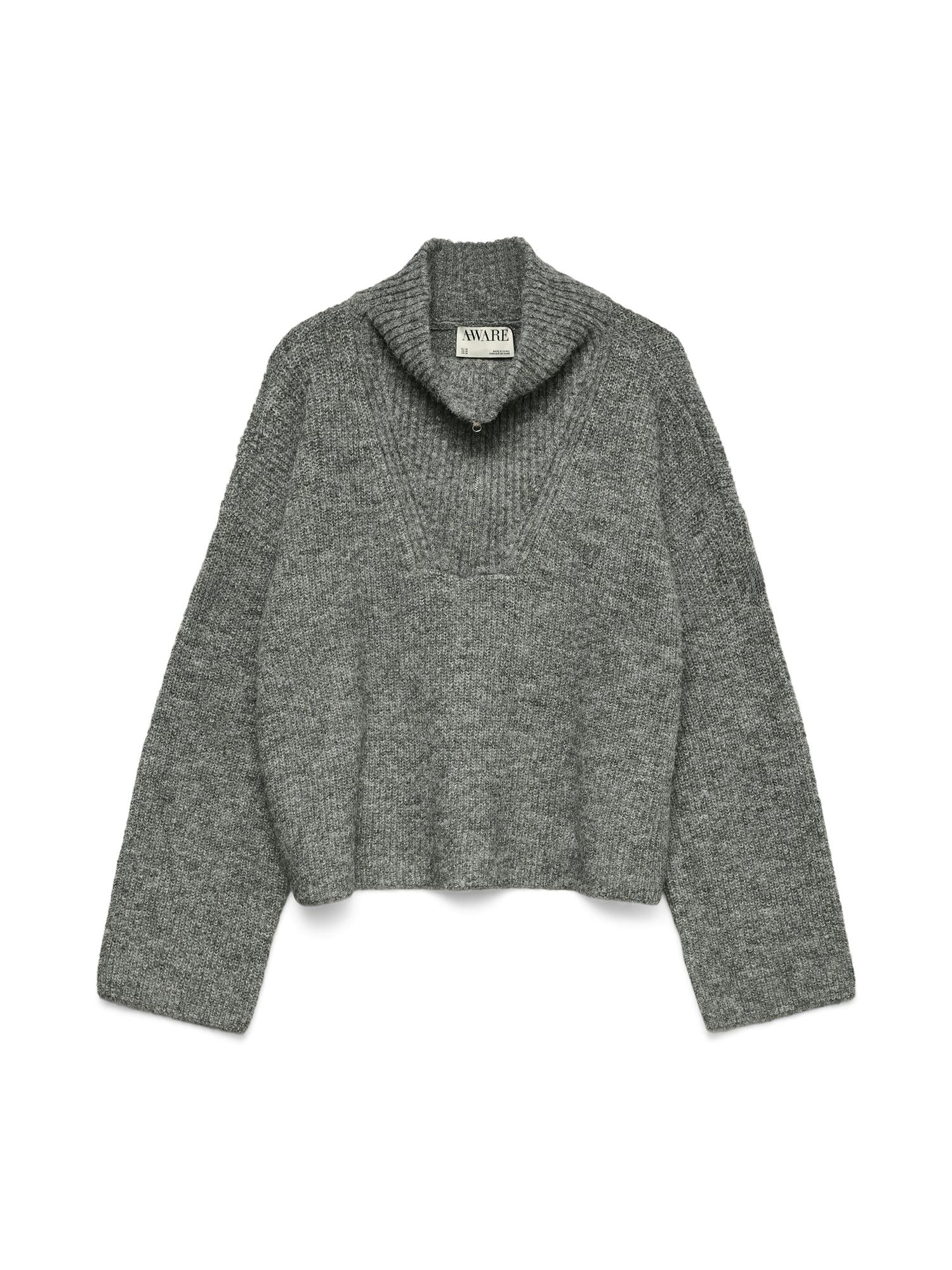 Tessa high neck zip knit - novalieshop