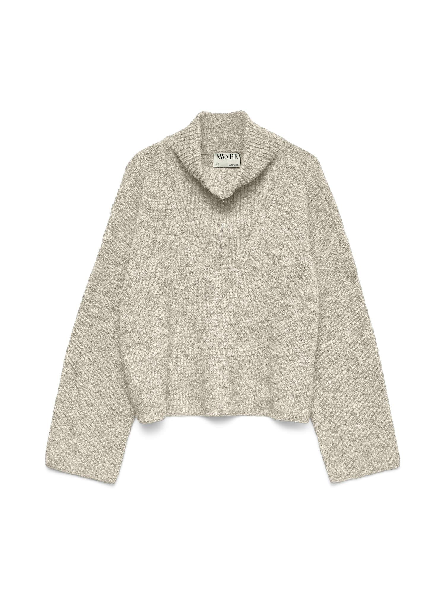 Tessa high neck zip knit - novalieshop