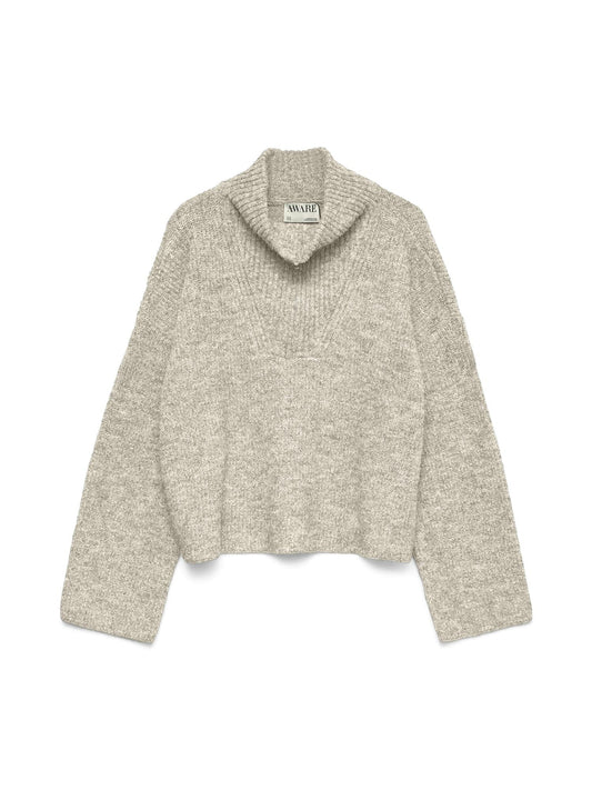 Tessa high neck zip knit - novalieshop